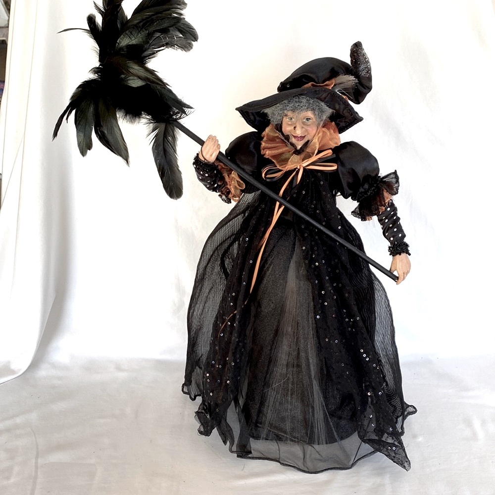 Gently Used Collector Cracker Barrel Beautiful Fiber Optic Witch Halloween Decor - Picture 3 of 10